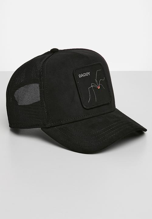 帽子 Deliquent bros la spider cap black The suede spider - black