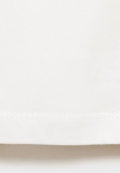 MANGO - T-shirt volanti - natural