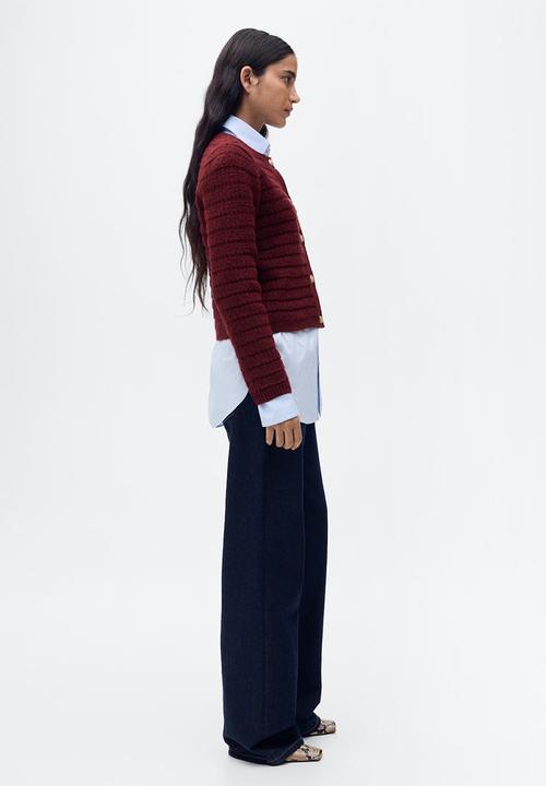 MANGO - Jacket Cunas - Dark Red