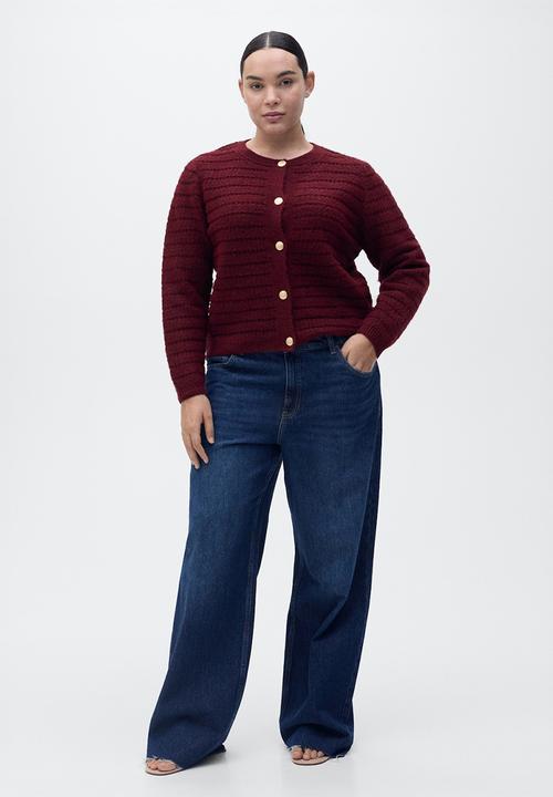 MANGO - Jacket Cunas - Dark Red