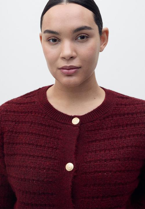 MANGO - Jacket Cunas - Dark Red