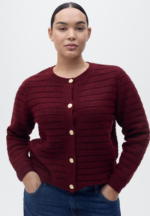MANGO - Jacket Cunas - Dark Red