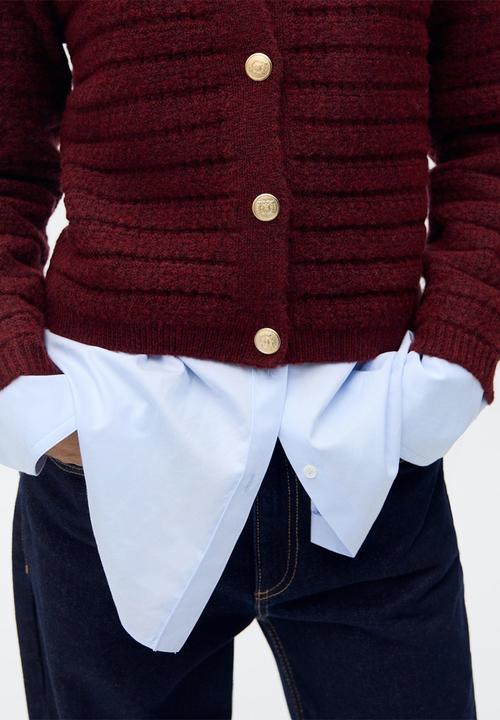 MANGO - Jacket Cunas - Dark Red