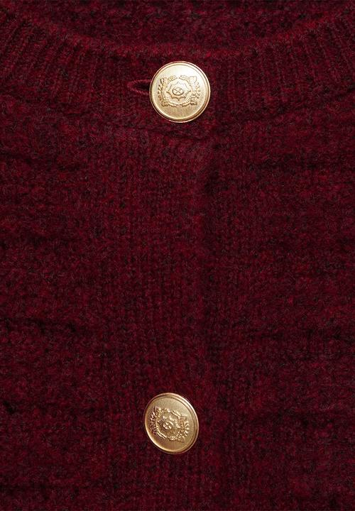 MANGO - Jacket Cunas - Dark Red