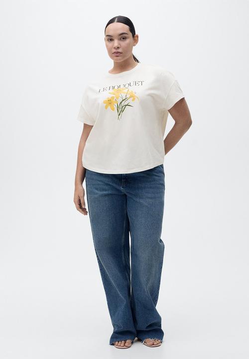 MANGO - T-Shirt Ilustra - Natural