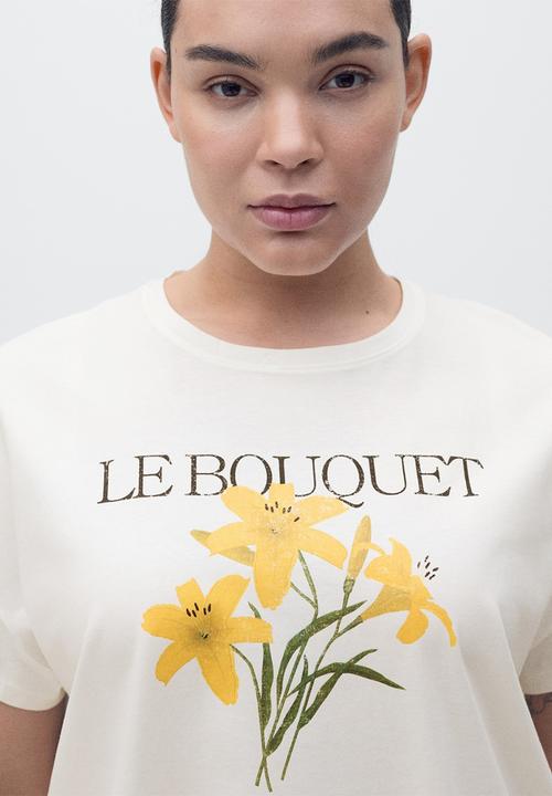 MANGO - T-Shirt Ilustra - Natural