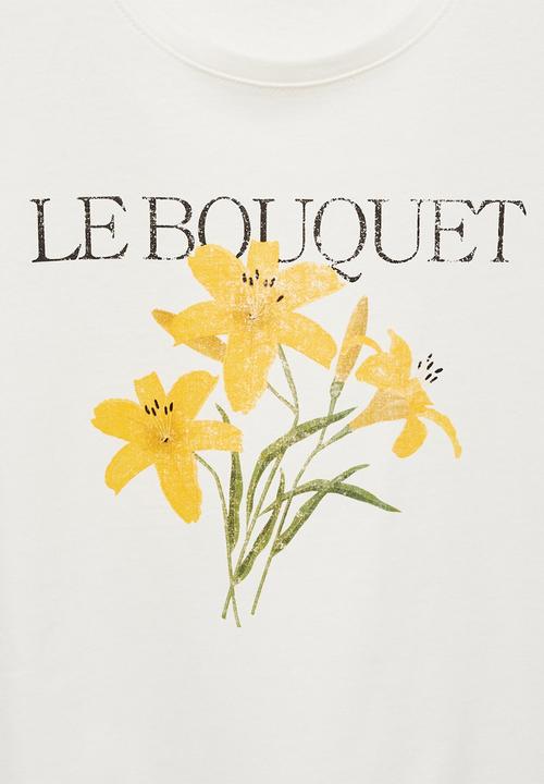 MANGO - T-Shirt Ilustra - Natural