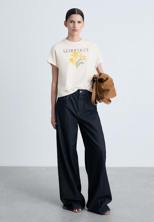 MANGO - T-Shirt Ilustra - Natural