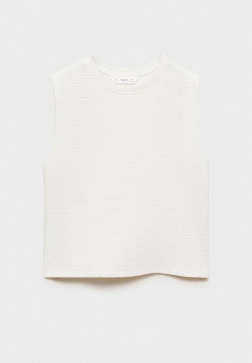MANGO - T-shirt luri - natural