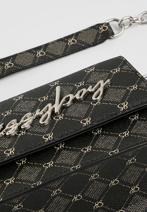 SISSY BOY - All over print 2 crossbody bag - black base