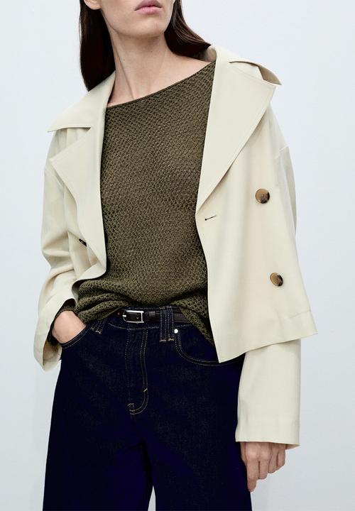 MANGO - Sweater Perlin - Beige/Khaki