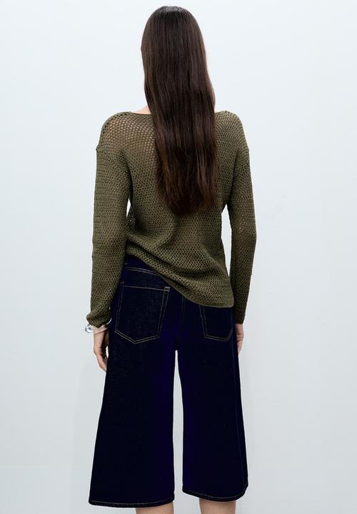 MANGO - Sweater Perlin - Beige/Khaki