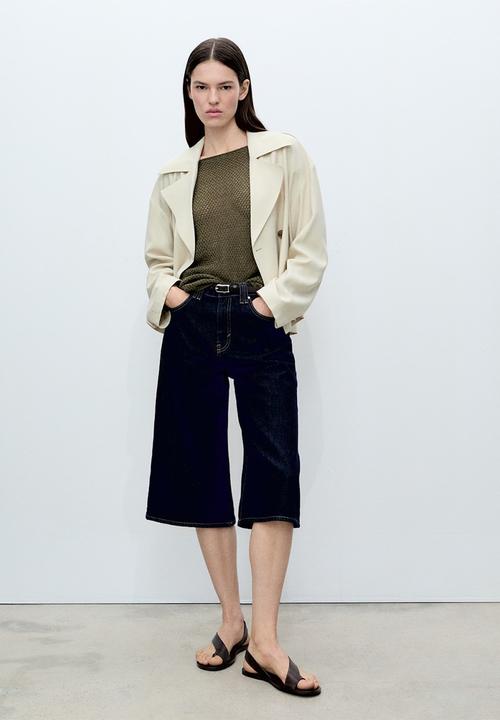 MANGO - Sweater Perlin - Beige/Khaki
