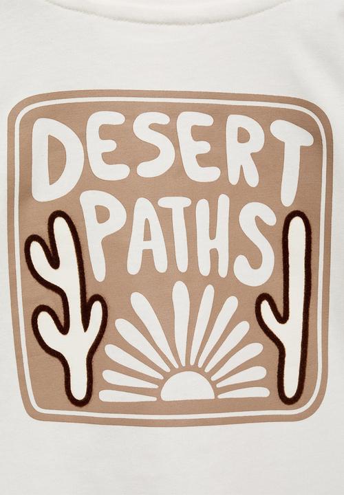 MANGO - T-shirt paths - natural
