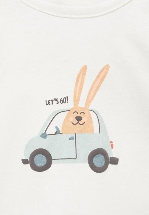 MANGO - T-shirt car - natural
