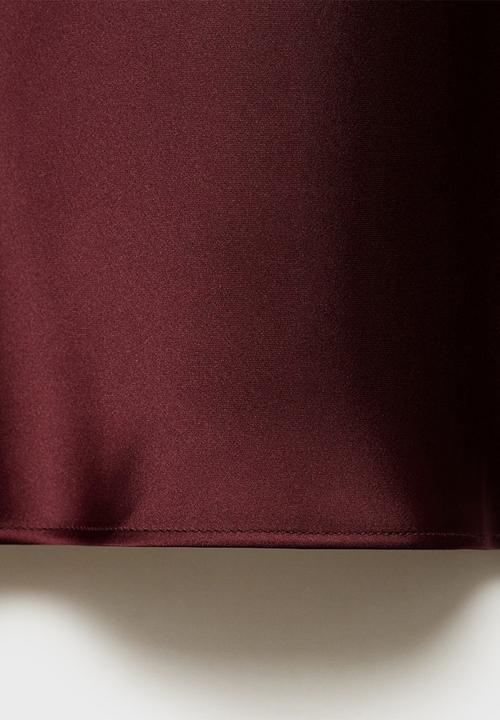 MANGO - Skirt Mia2 - Dark Red