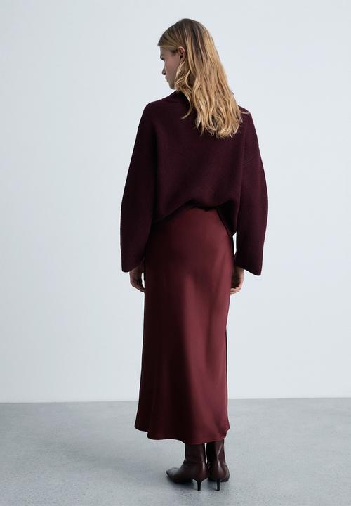 MANGO - Skirt Mia2 - Dark Red