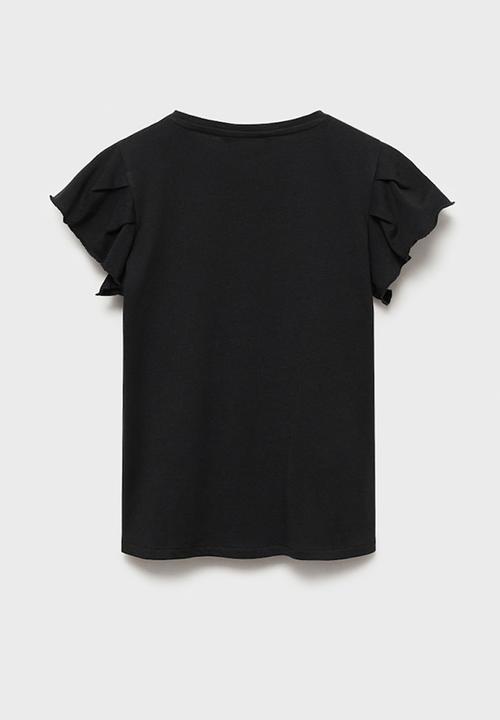 MANGO - T-shirt soft - black