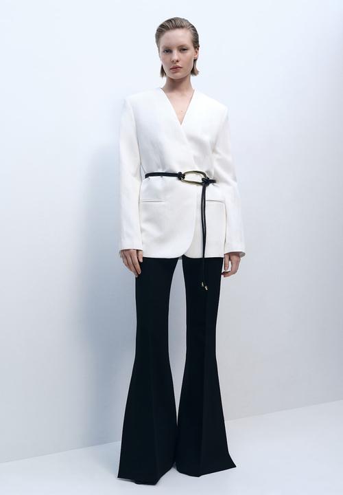 MANGO - Blazer Wasabi - White