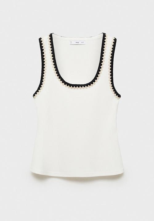 MANGO - Top Lota - White