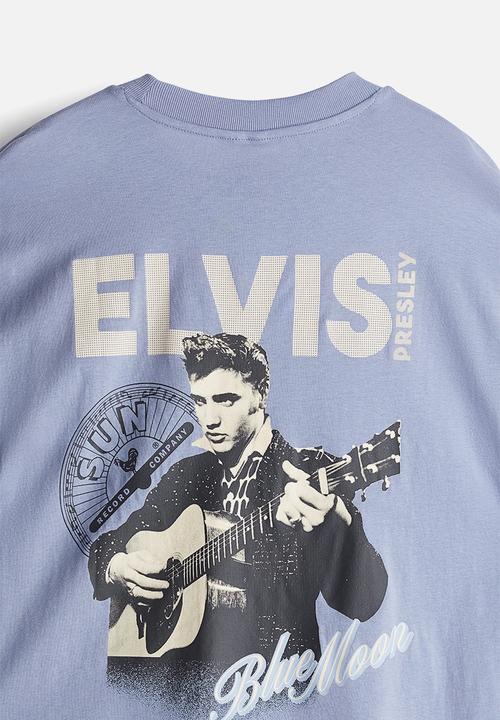 H&M - Oversized printed t-shirt - light blue elvis presley