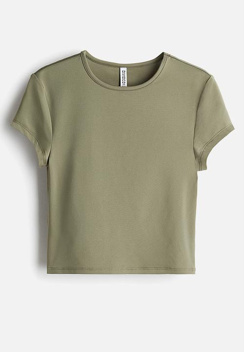 H&M - Fitted t-shirt - khaki green