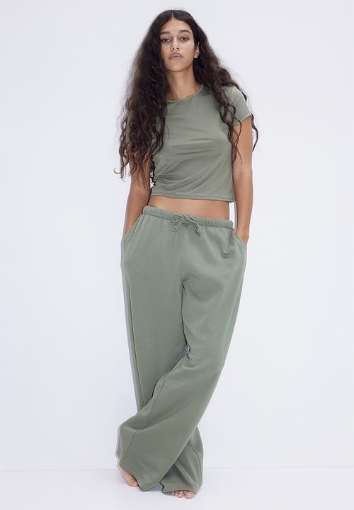 H&M - Fitted t-shirt - khaki green