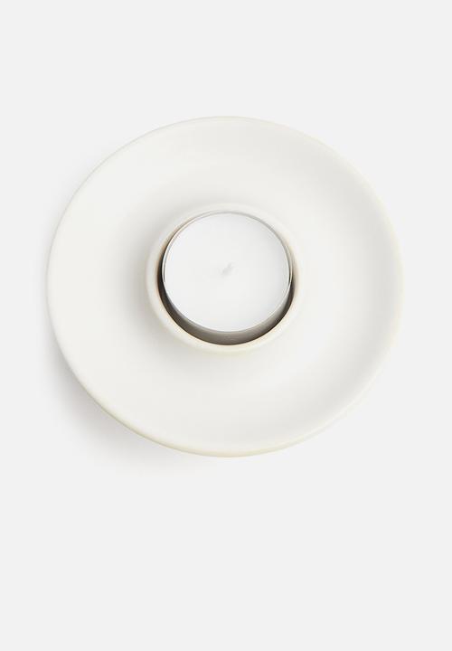 H&M - Stoneware tealight holder - white