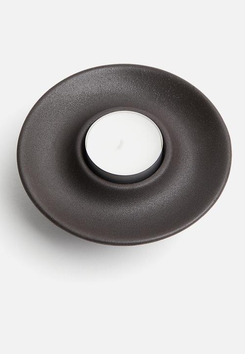 H&M - Stoneware tealight holder - dark brown