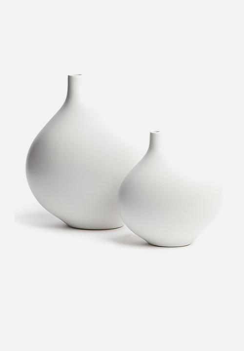 H&M - Large stoneware vase - white