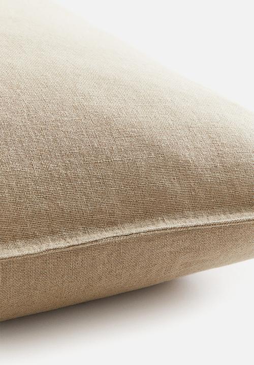 H&M - Linen-blend cushion cover - light beige 