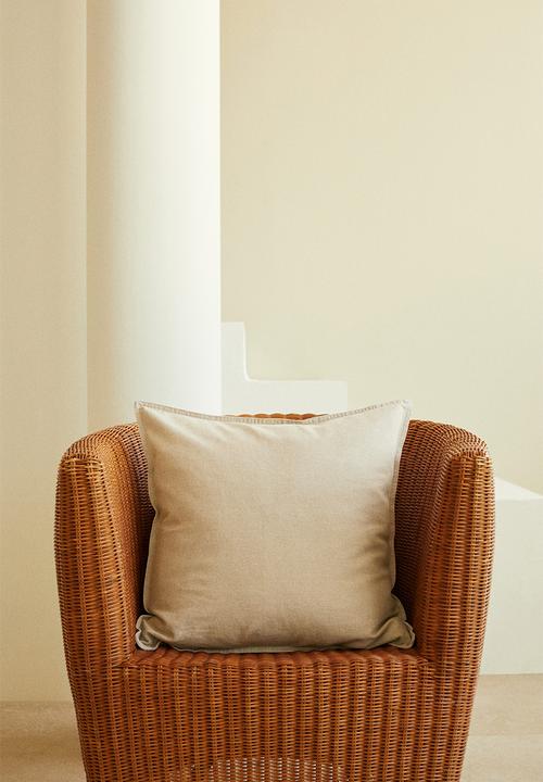 H&M - Linen-blend cushion cover - light beige 