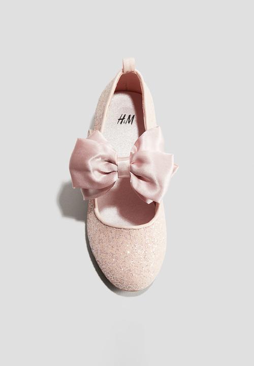 H&M - Bow-detail ballet pumps - light pink