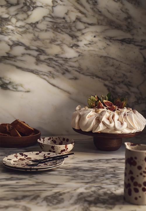 H&M - Stoneware serving dish - white speckled