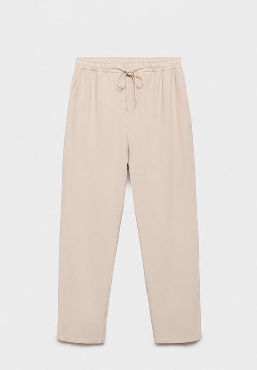 MANGO - Trousers Fluido - Light Beige