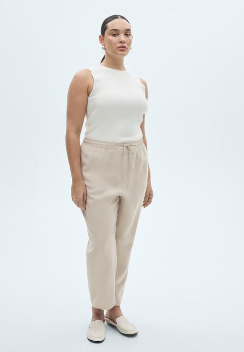 MANGO - Trousers Fluido - Light Beige