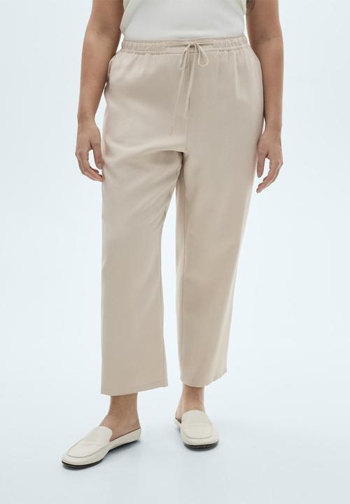 MANGO - Trousers Fluido - Light Beige