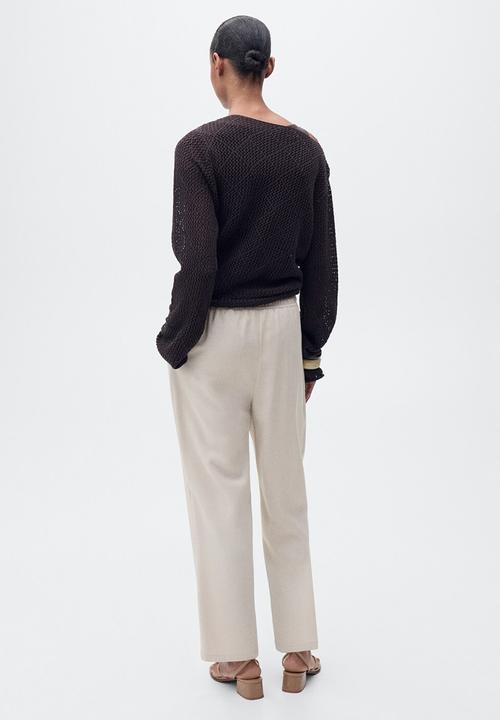 MANGO - Trousers Fluido - Light Beige