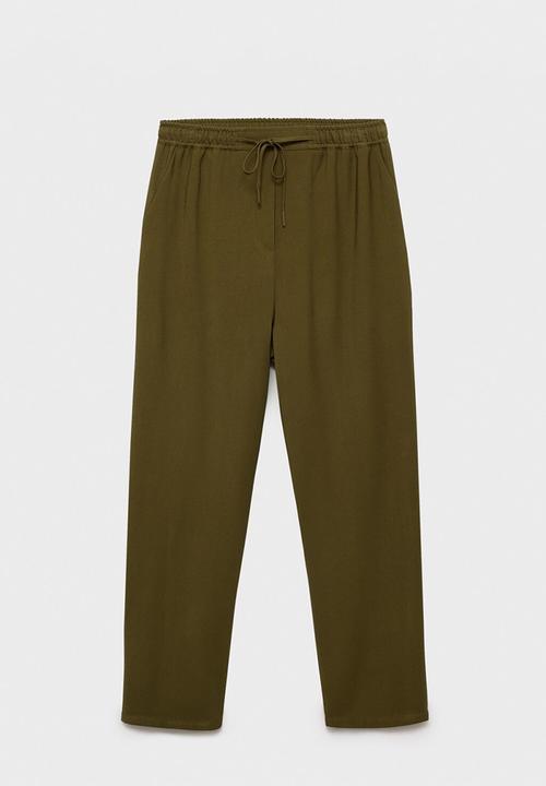 MANGO - Trousers Fluido - Khaki