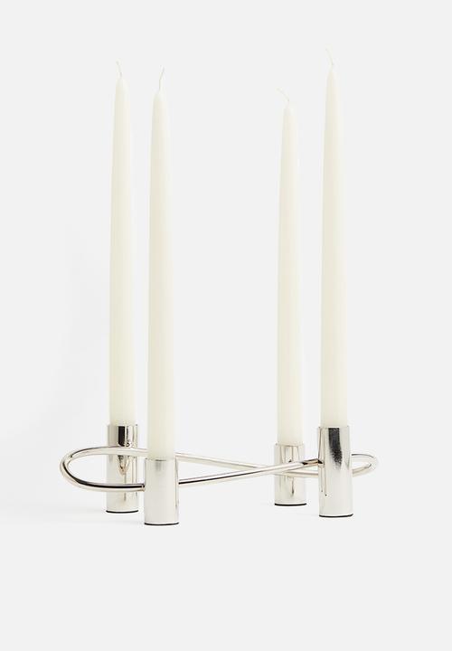 H&M - Metal candelabra - silver coloured