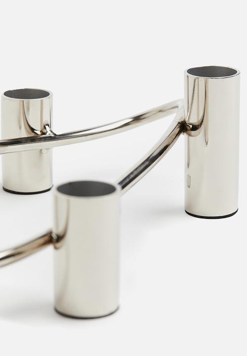 H&M - Metal candelabra - silver coloured