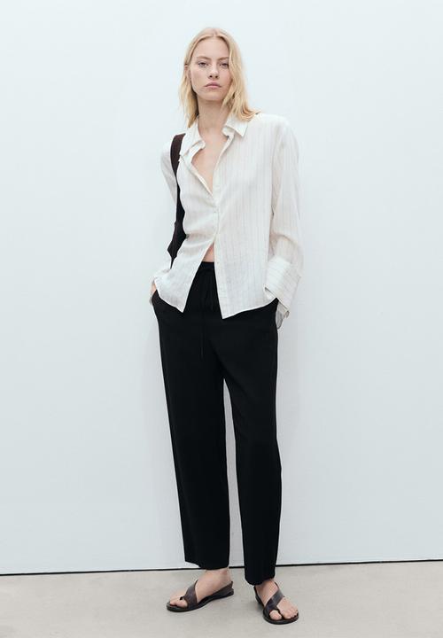 MANGO - Trousers Fluido - Black