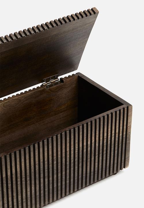 H&M - Wooden storage box - dark brown