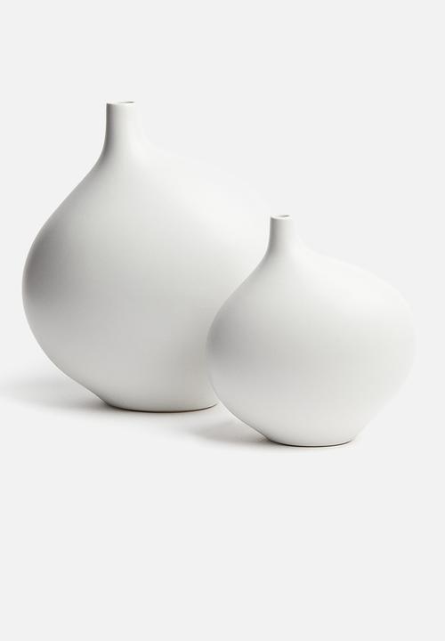 H&M - Stoneware vase - white