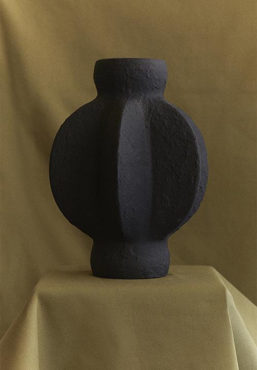 H&M - Textured stoneware vase - black
