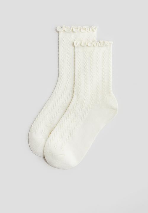 H&M - 3-Pack overlock-detail socks - multi 