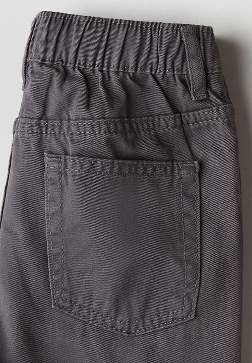 H&M - Loose fit twill trousers - dark grey