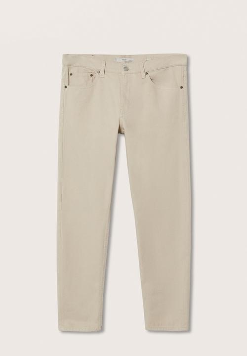 MANGO - Jeans bob - beige
