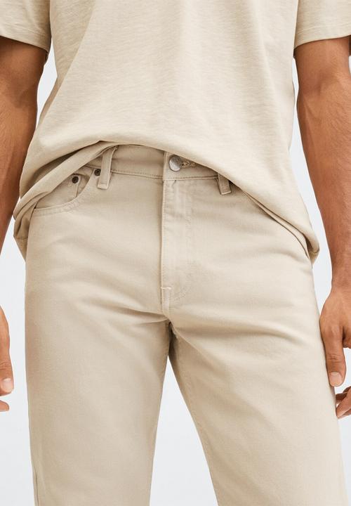 MANGO - Jeans bob - beige