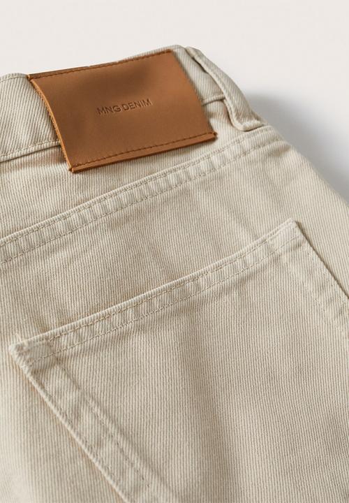 MANGO - Jeans bob - beige